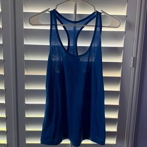 blue dri-fit Nike workout tank